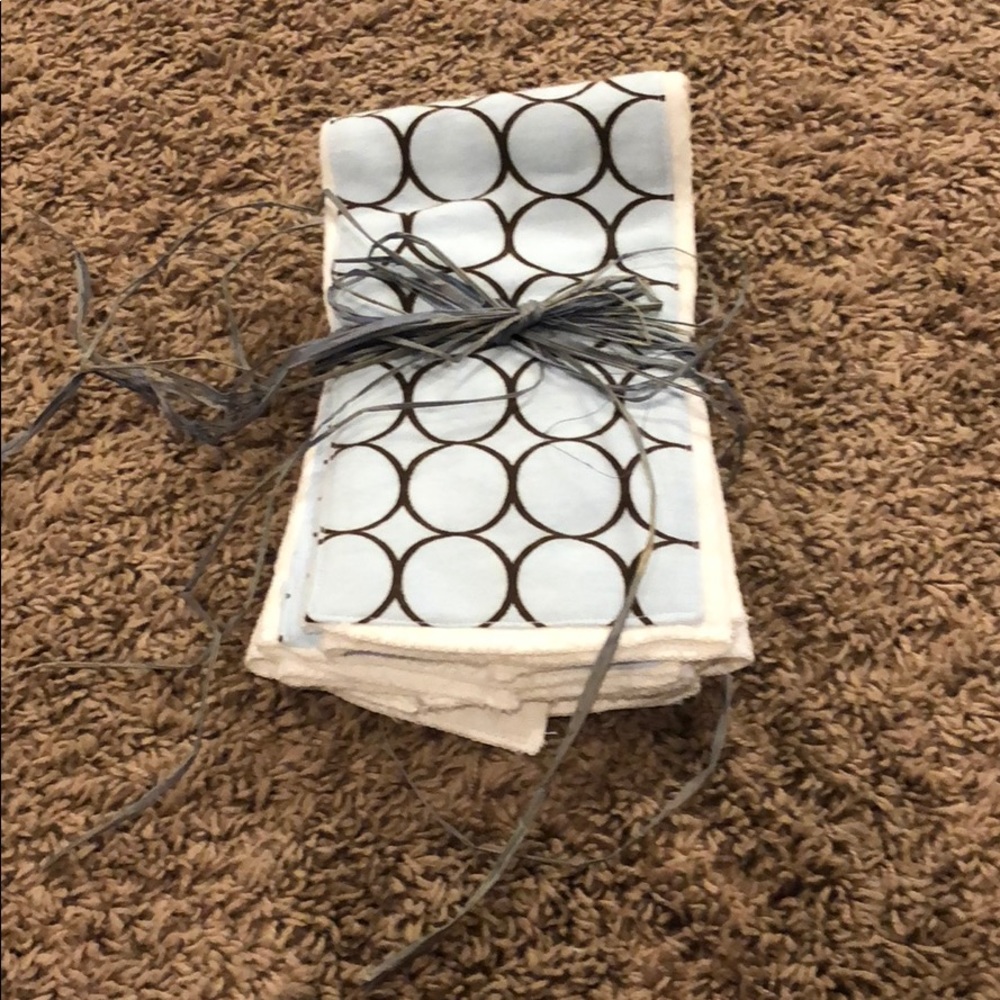Set of 3 handmade burp cloths